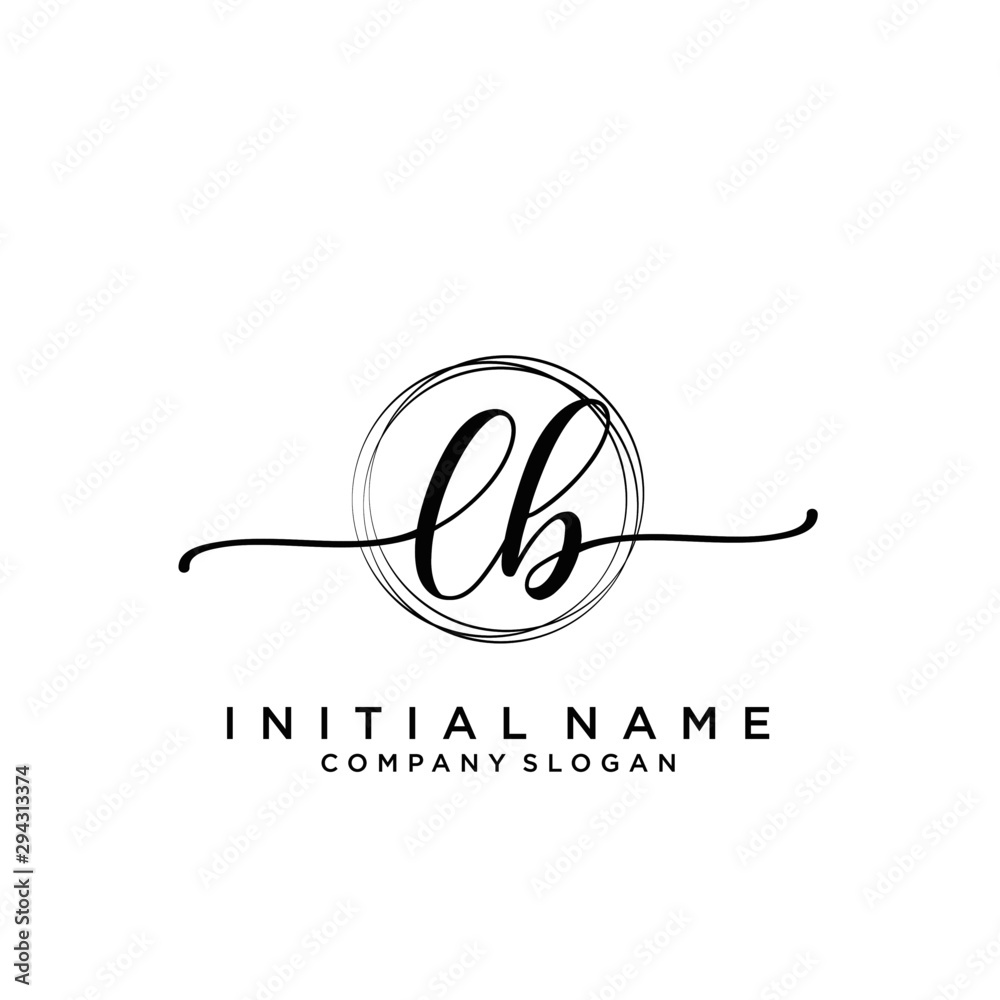 LB Beauty vector initial logo, handwriting logo. LB Beauty vector initial logo, handwriting logo.