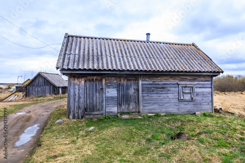 barn in the village, Leningrad region, Russia