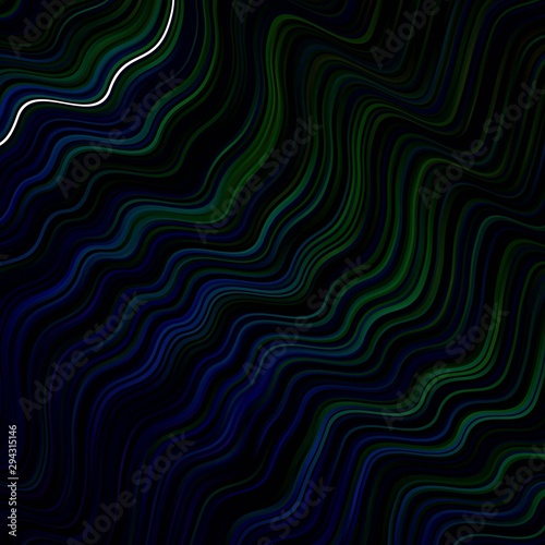 Light Blue, Green vector texture with curves. Abstract illustration with gradient bows. Pattern for websites, landing pages.