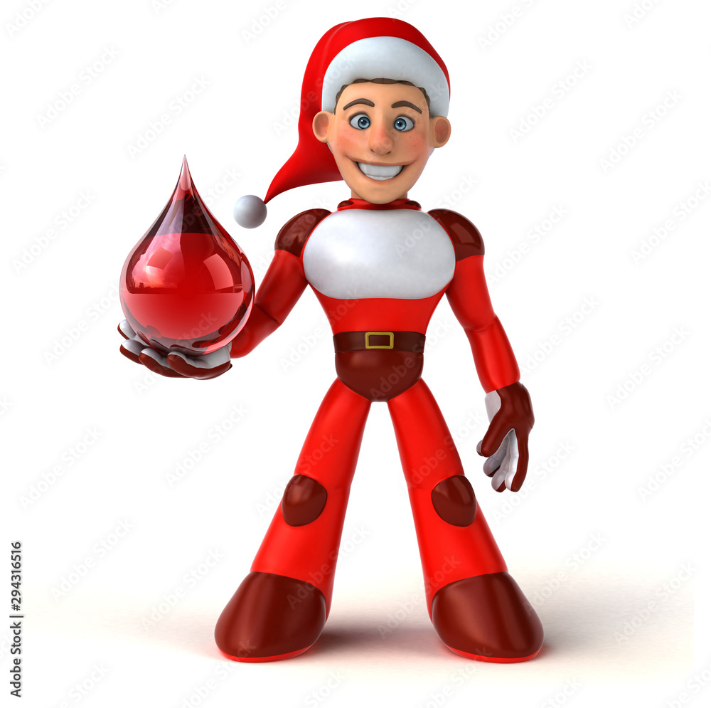 Fun Super Santa Claus - 3D Illustration Fun Super Santa Claus - 3D Illustration