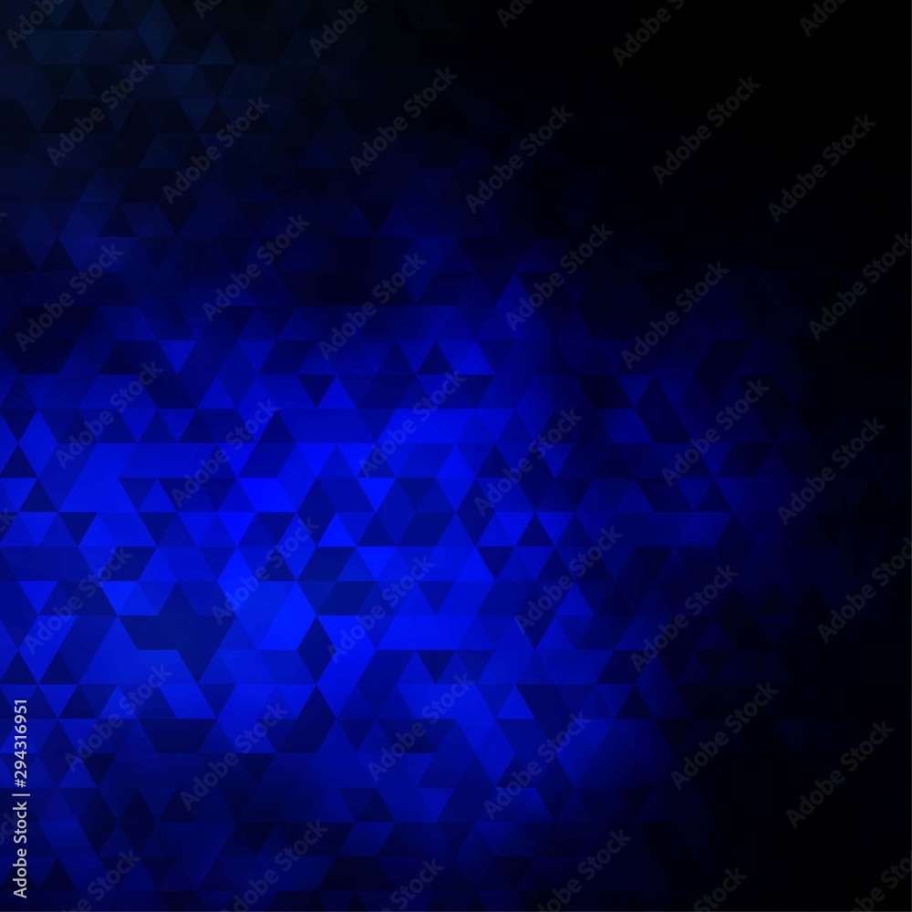 Dark BLUE vector template with crystals, triangles. Dark BLUE vector template with crystals, triangles.