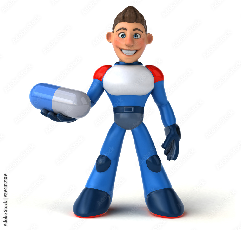 Super modern superhero - 3D Illustration Super modern superhero - 3D Illustration