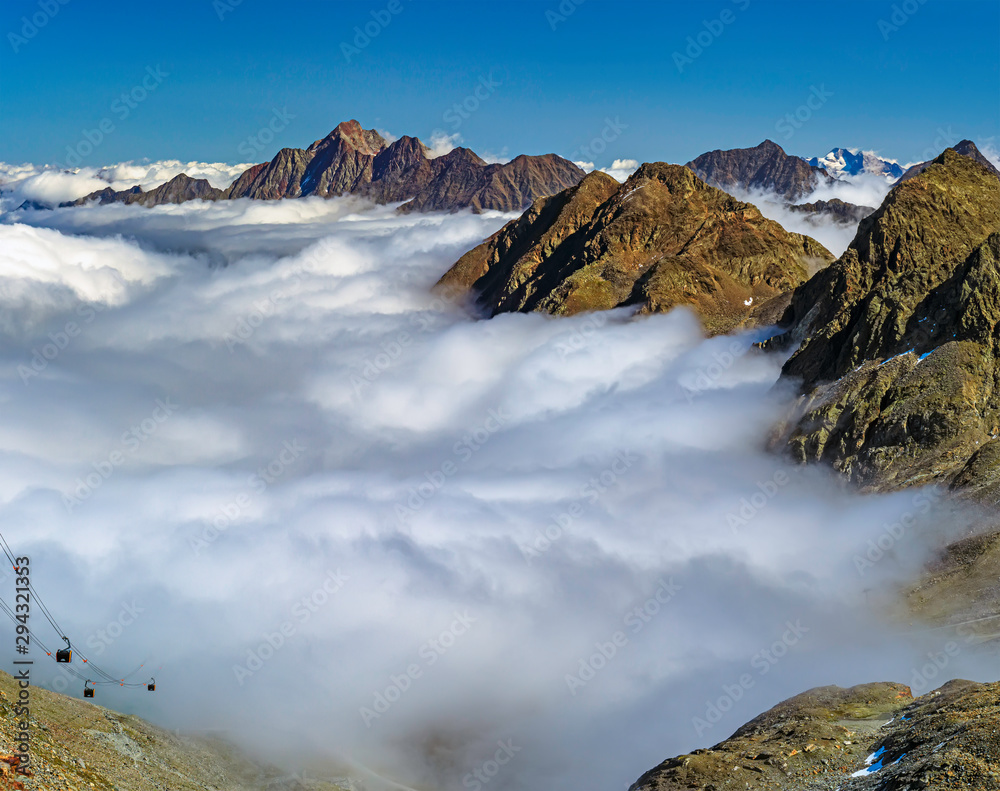 The view from the cable car station Eisgrat