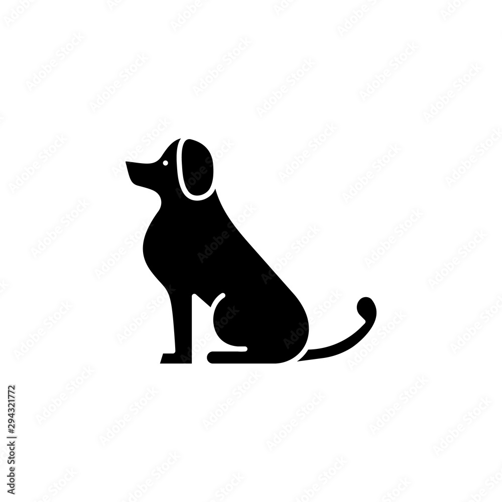 Dog icon. Simple glyph, flat vector of petshop icons for ui and ux, website or mobile application