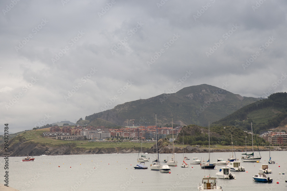 natural landscape of sea rocks and sand