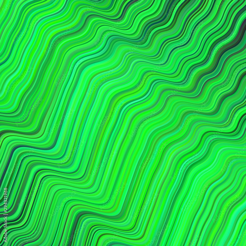 Light Green vector template with bent lines. Light Green vector template with bent lines.