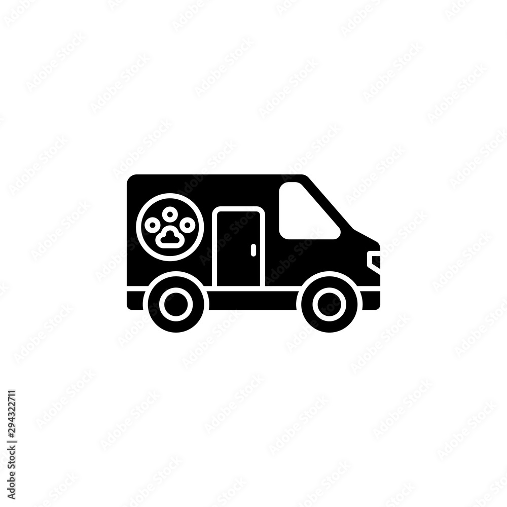 Pets, ambulance icon. Simple glyph, flat vector of petshop icons for ui and ux, website or mobile application Pets, ambulance icon. Simple glyph, flat vector of petshop icons for ui and ux, website or mobile application