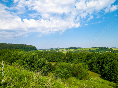 Hills  fields and meadows - beautiful landscape of Wiezyca.