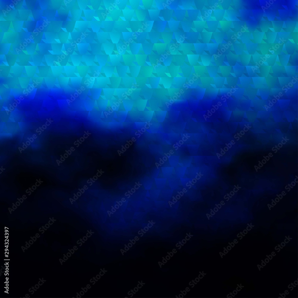 Dark BLUE vector backdrop with lines, triangles.