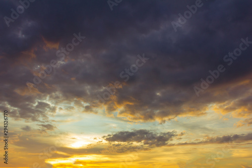 twilight Beauty Evening colorful clouds - sunlight with dramatic sky.Dramatic sky © Suriya