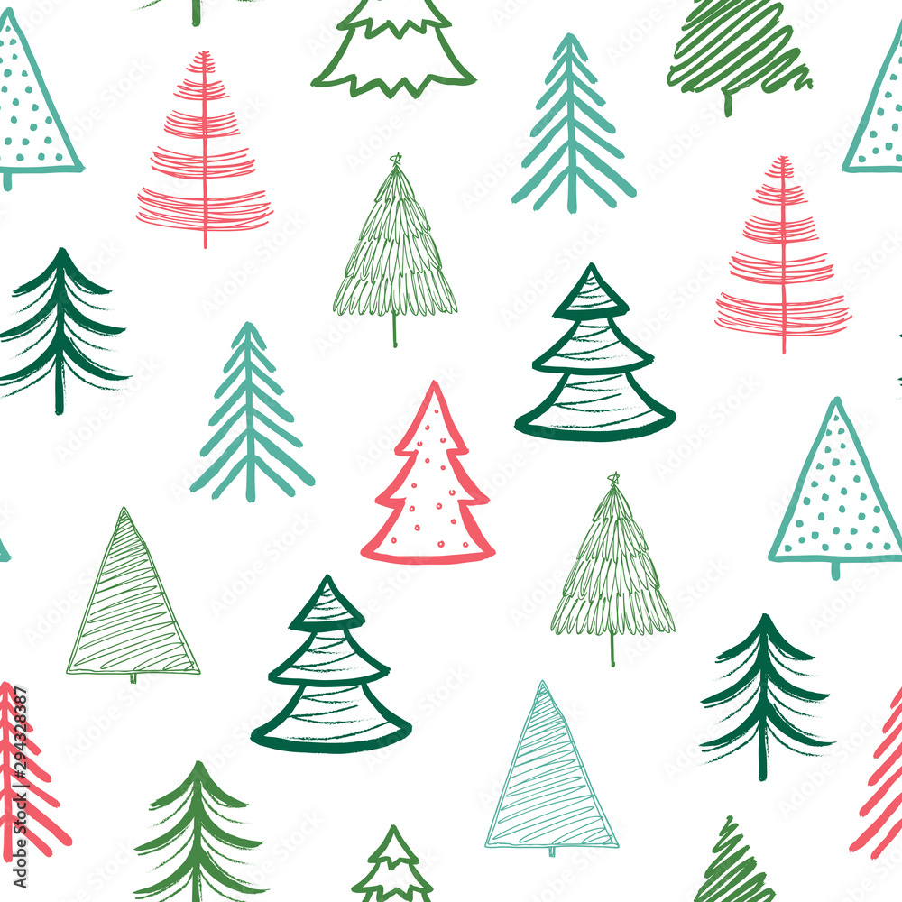 Hand Drawn Doodle Christmas Tree Set Gold Silver Color Sketch Style Holiday  Trees New Year Vector Symbol Stock Illustration - Download Image Now -  iStock