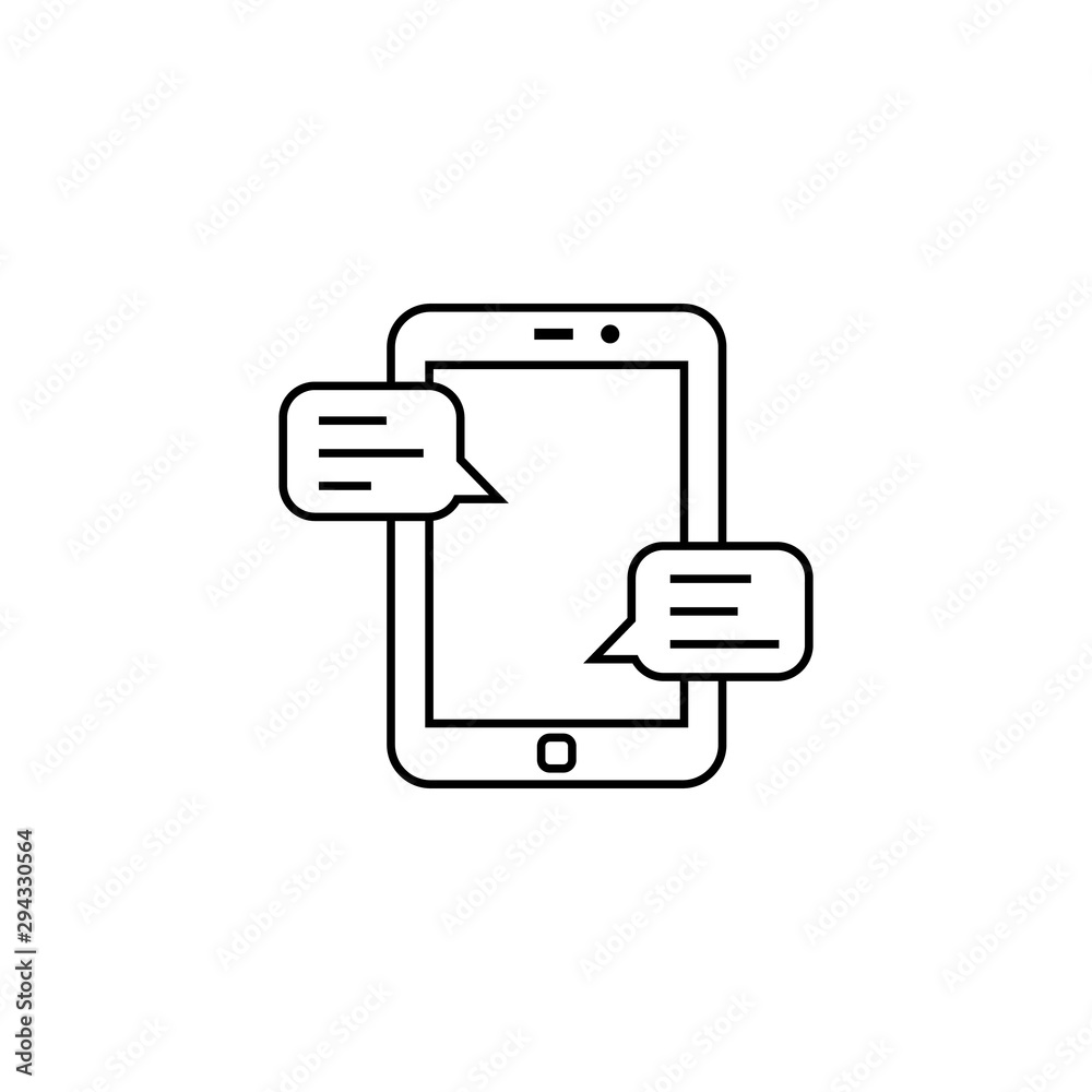 Message notifications vector icon on white background Message notifications vector icon on white background