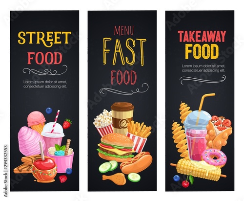 Street food banners.