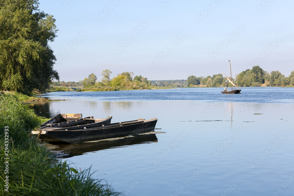 on the banks of the Loire river