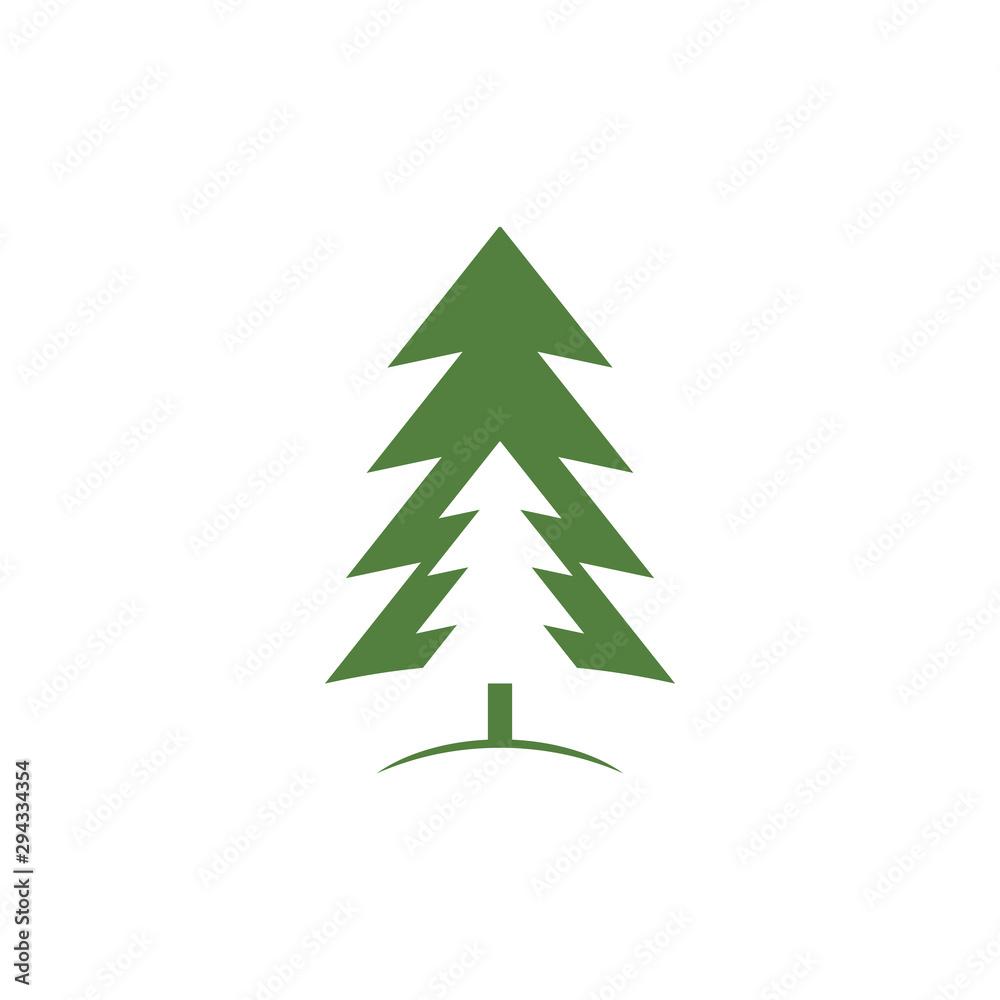 Cedar tree graphic design template vector isolated Cedar tree graphic design template vector isolated