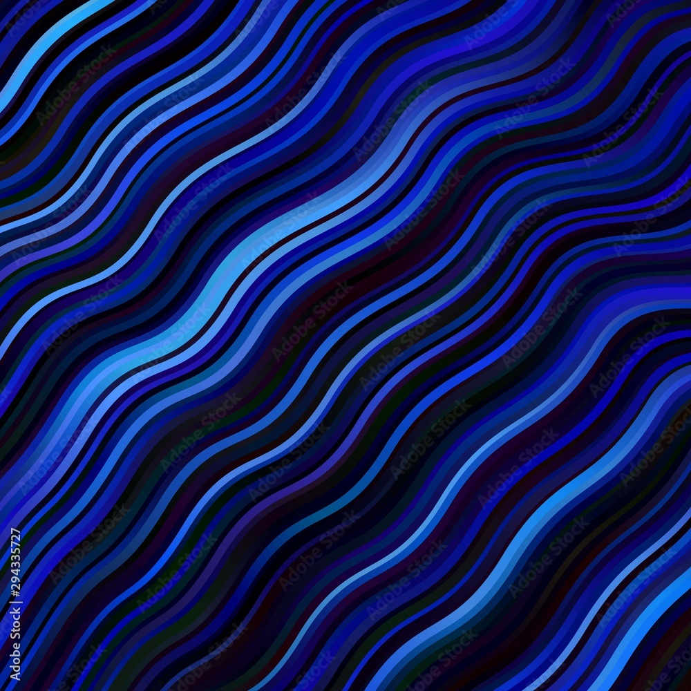 Dark BLUE vector pattern with wry lines. Brand new colorful illustration with bent lines. Design for your business promotion. Dark BLUE vector pattern with wry lines. Brand new colorful illustration with bent lines. Design for your business promotion.