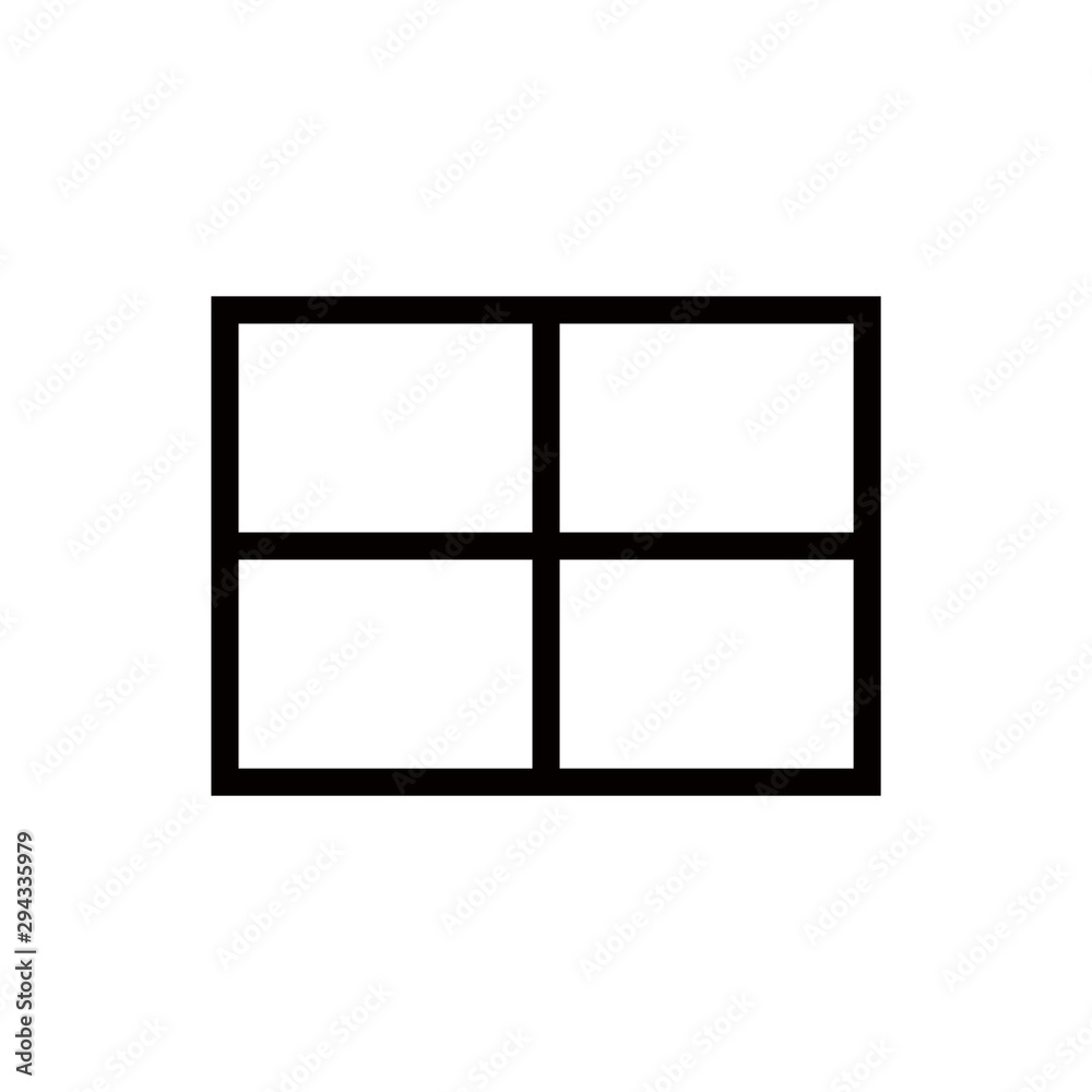Window icon vector symbol illustration EPS 10 Window icon vector symbol illustration EPS 10
