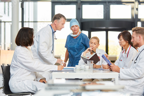 Medical team in the hospital with scheduling