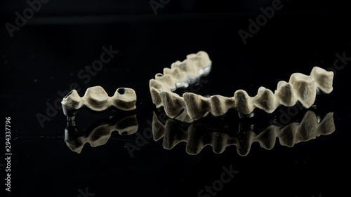 dental implants on a black background