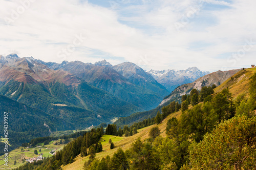 Scuol, Ftan, Unterengadin, Wanderweg, Motta Naluns, Piz Pisco, Inn, Inntal, Alpen, Graubünden, Sommer, Schweiz © bill_17