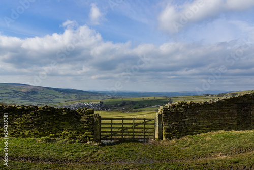 Overlooking farmland to livestock and village to Yorkshire countryside © Paul