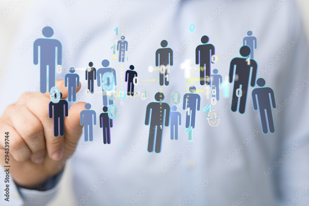 abstract social network scheme, which contains business people