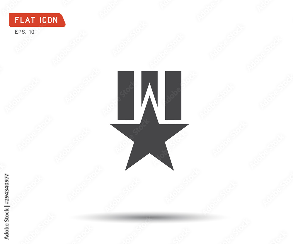 Fototapeta premium Clasic star Icon Vector, logo flat eps, illustration