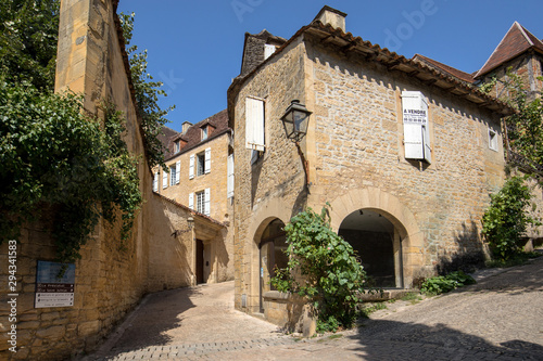  Historic houses along Montagne street in  Sarlat la Caneda in Dordogne Department  Aquitaine  France