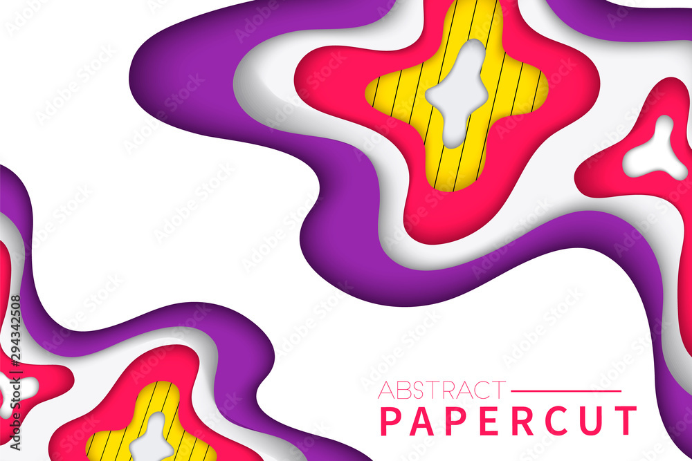 Vertical banners with 3D abstract background with paper cut shapes. Vertical banners with 3D abstract background with paper cut shapes.
