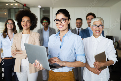 Successful business group of people at work in office