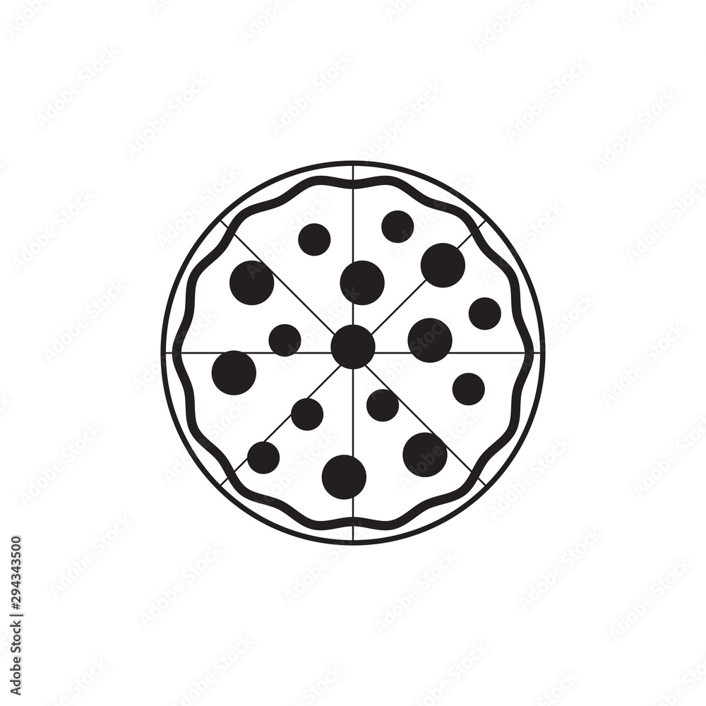 Pizza icon isolated sign symbol vector illustration Pizza icon isolated sign symbol vector illustration
