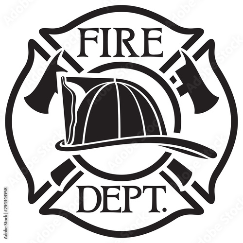 Fire Department or Firefighters Maltese Cross Symbol