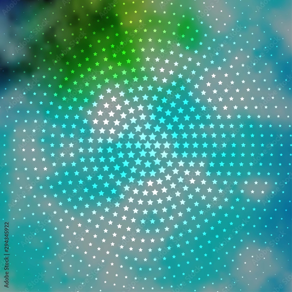 Light Blue, Green vector background with small and big stars. Colorful illustration with abstract gradient stars. Pattern for wrapping gifts. Light Blue, Green vector background with small and big stars. Colorful illustration with abstract gradient stars. Pattern for wrapping gifts.