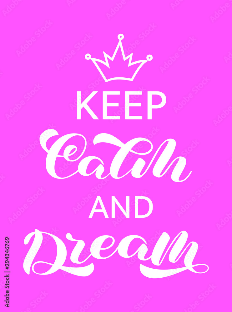 Keep Calm and dream lettering. Word for banner. Vector illustration Keep Calm and dream lettering. Word for banner. Vector illustration