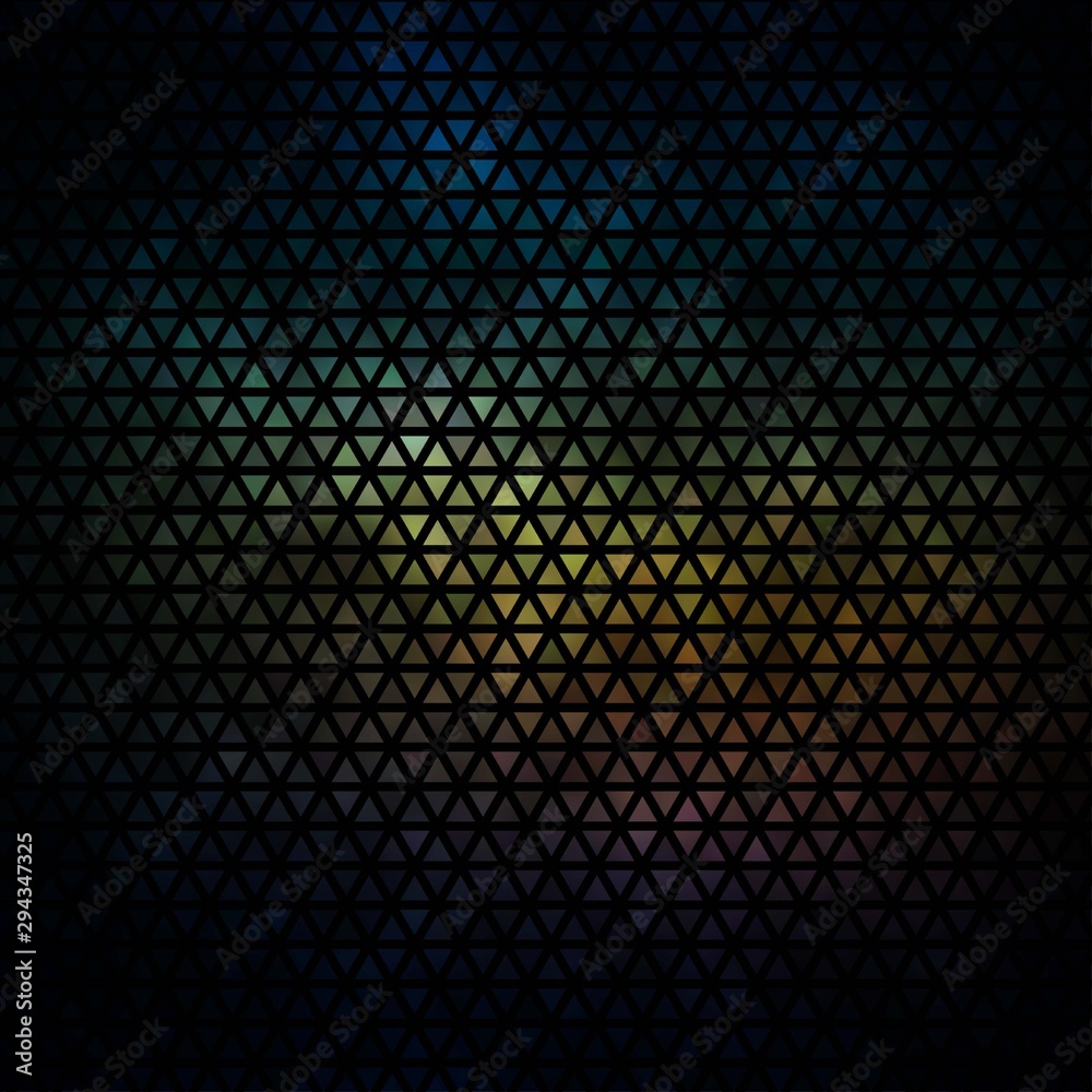 Dark Blue, Yellow vector pattern with polygonal style.