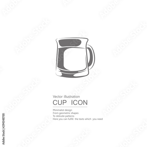 Vector drawn beer mug. Isolated on white background.