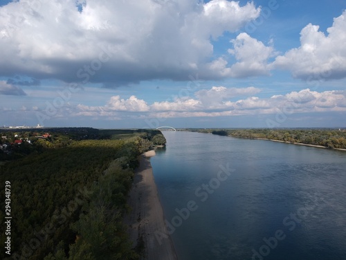 Wallpaper Mural DJI Spark drone image above the Danube in Hungary Torontodigital.ca