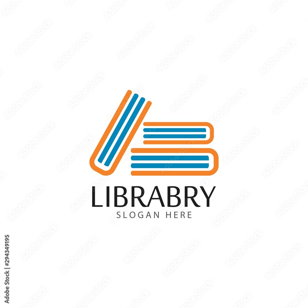 Library logo vector icon illustration design Library logo vector icon illustration design