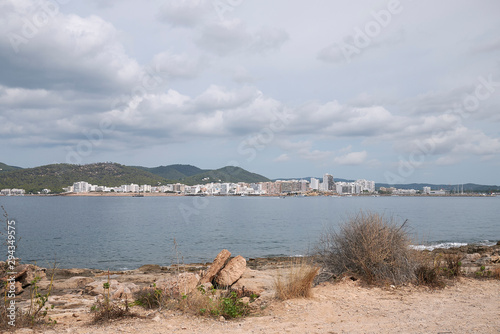 Ibiza, Spain - September 02, 2019  : View of sant Antoni de Portmany photo