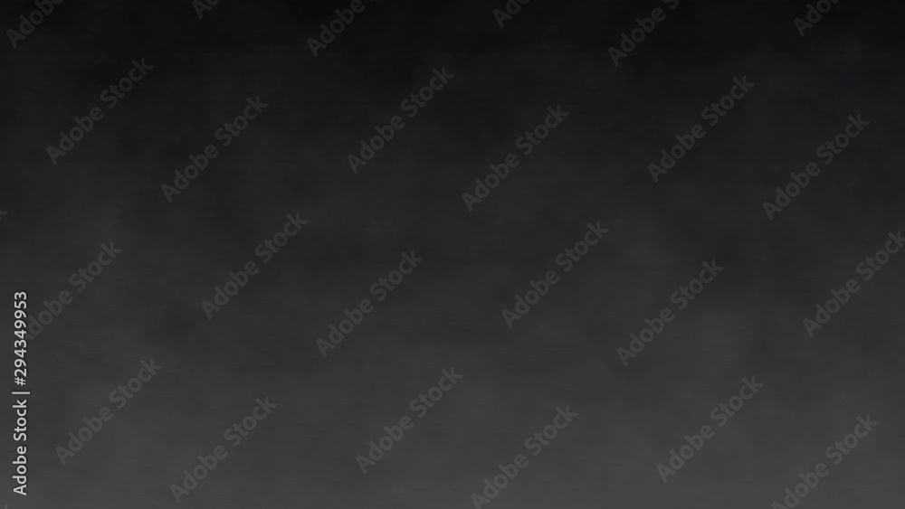 Atmospheric white smoke fog effect. Smoke slow motion on black background for motion graphic composing element. Slowly smoke in air floating by wind. Horror concept. 4K footage video for alpha channel