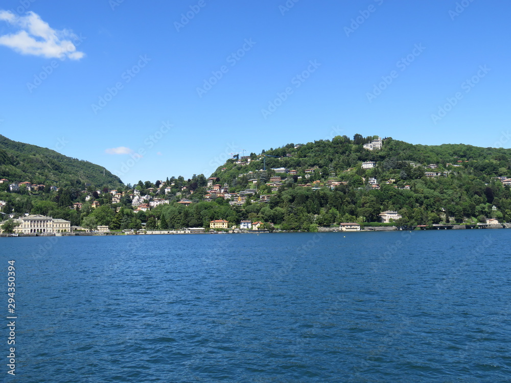 lake view with surrounding mountains