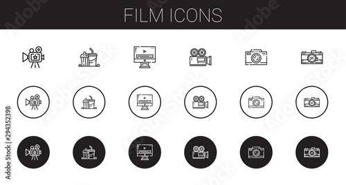 film icons set