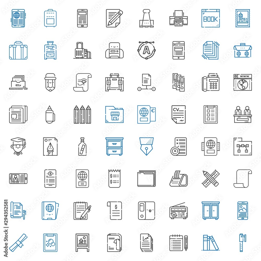 document icons set document icons set