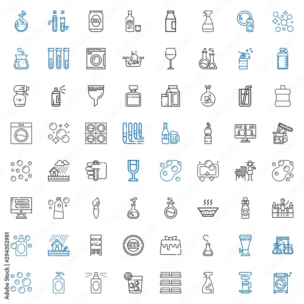 liquid icons set