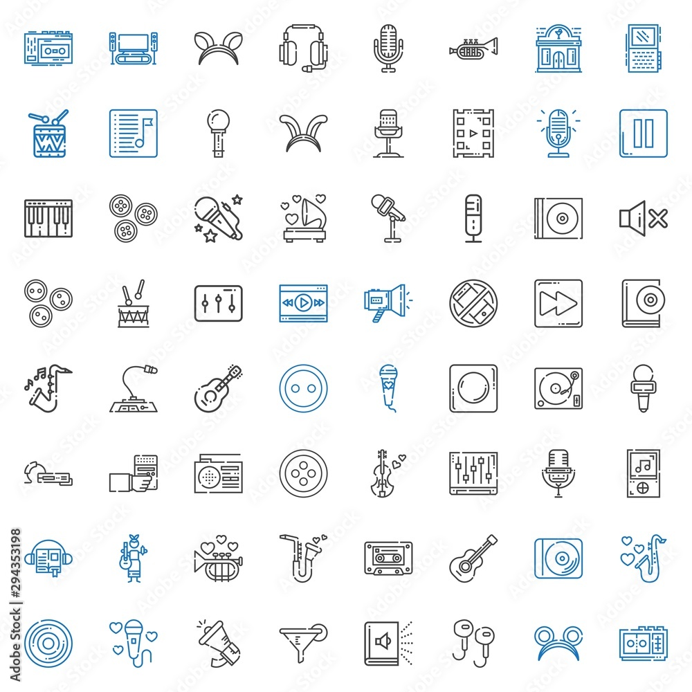 audio icons set audio icons set