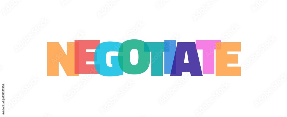Negotiate word concept Negotiate word concept
