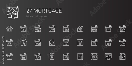 mortgage icons set