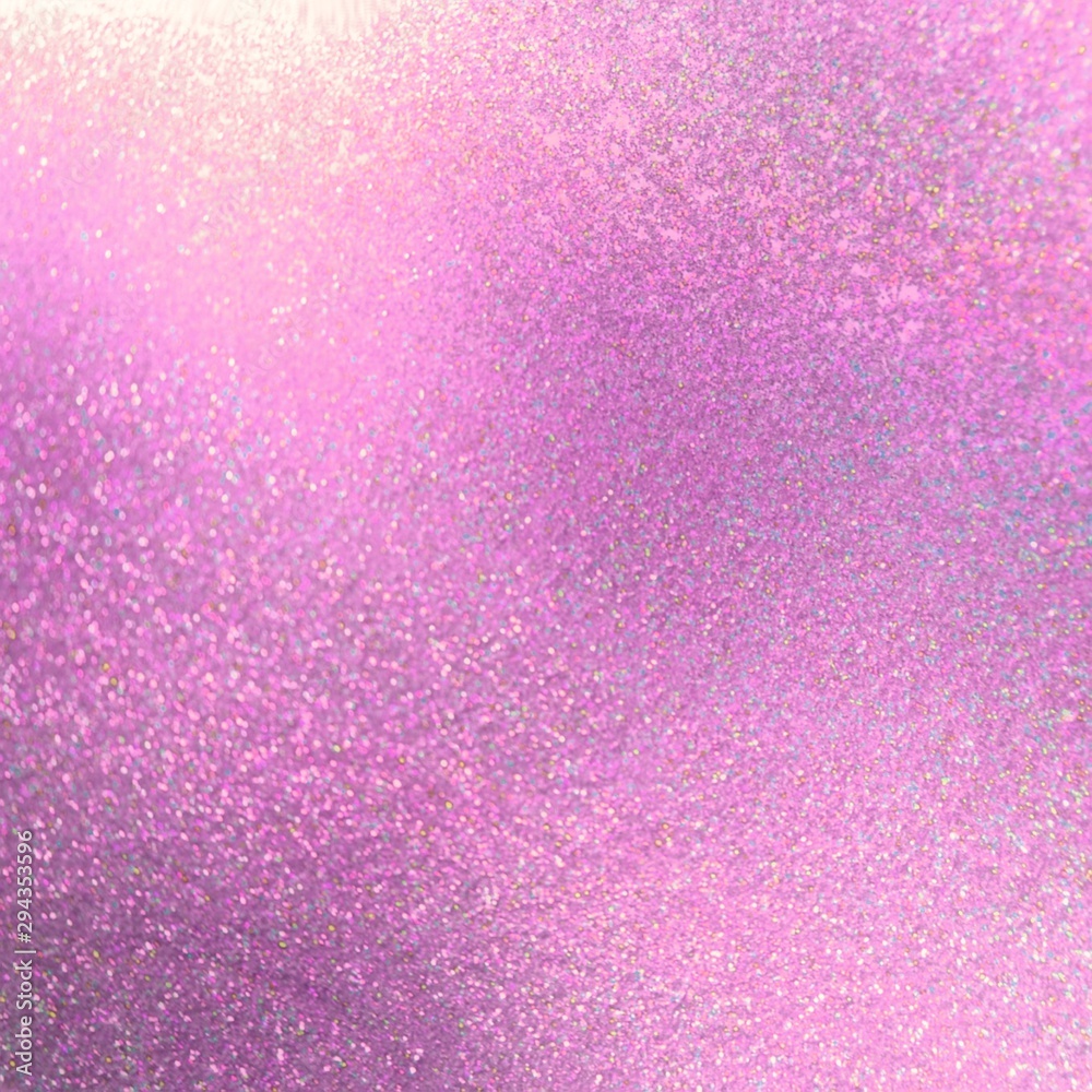 Pink lilac glitter formless background. Shimmer texture. Bright glamour glitz illustration. Female fashion style decoration. Sparkles pattern.