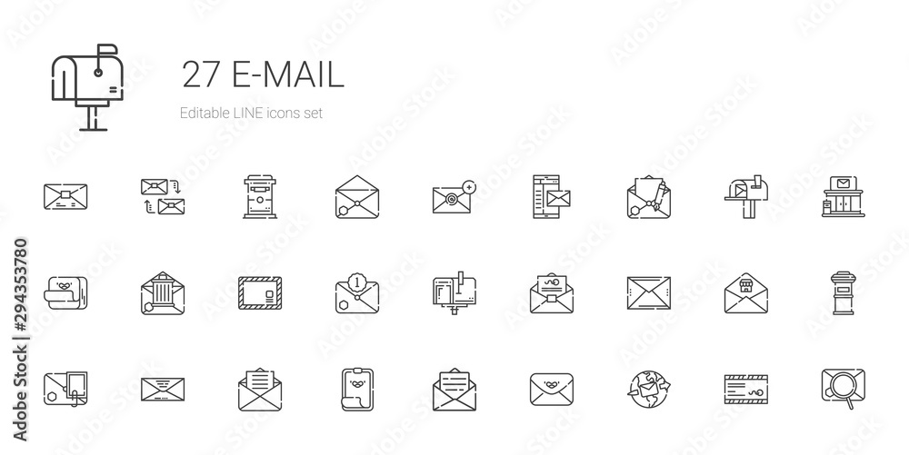 e-mail icons set e-mail icons set