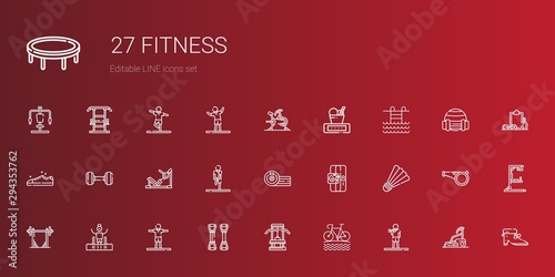 fitness icons set